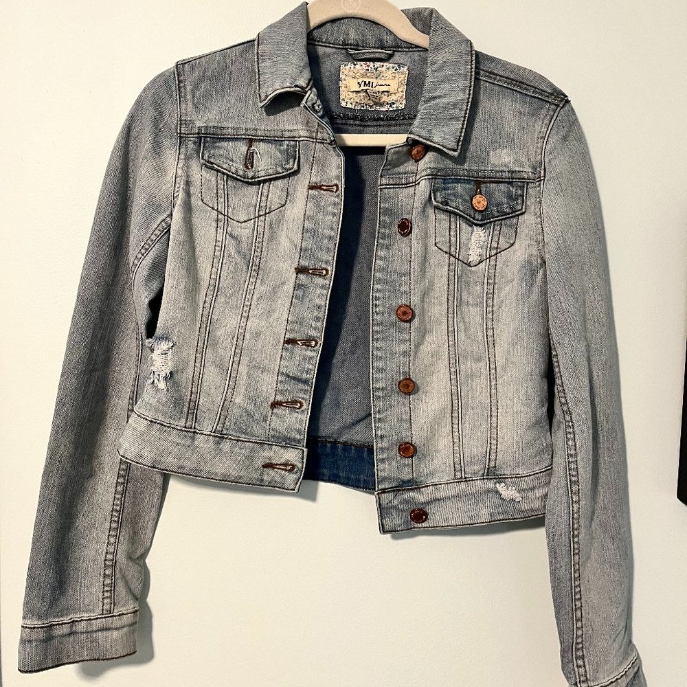 Women's YMI Jeans Cropped Denim Jacket